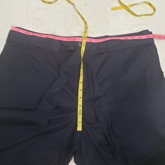 Lane Bryant Belted Utility Poplin Pedal Pants Size 16 in Navy Blue - Picture 10 of 13